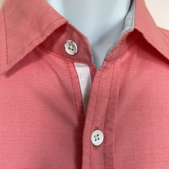 PD&C Large Coral Button Down Casual Shirt - Picture 4 of 14